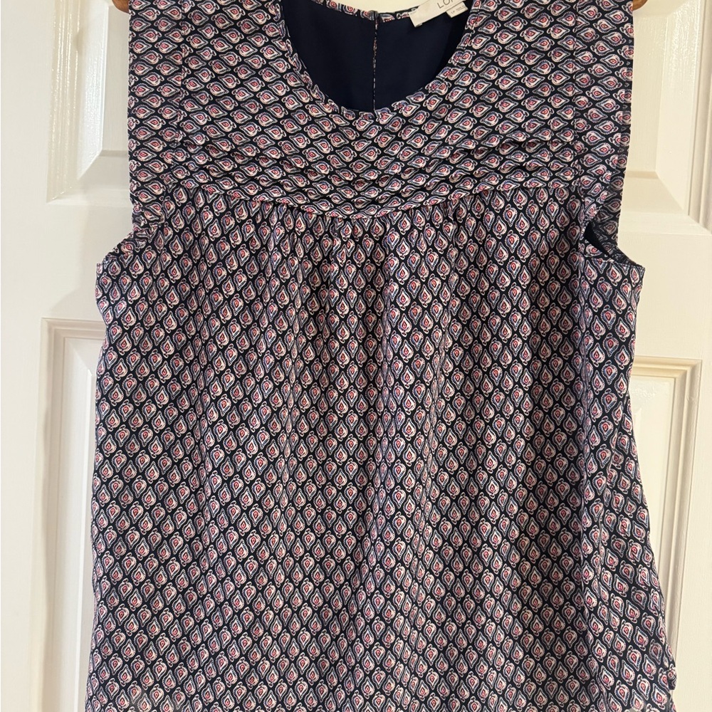 LOFT Women's Sleeveless Patterned Top